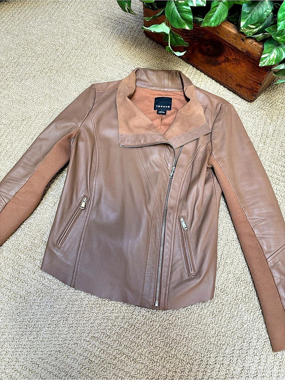Trouvé Leather Moto Jacket